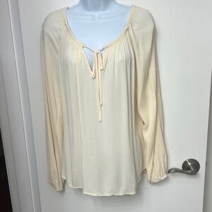 Sanctuary Buttercream Ballet neck Long Sleeve, Sz. S, Can be worn off shoulders